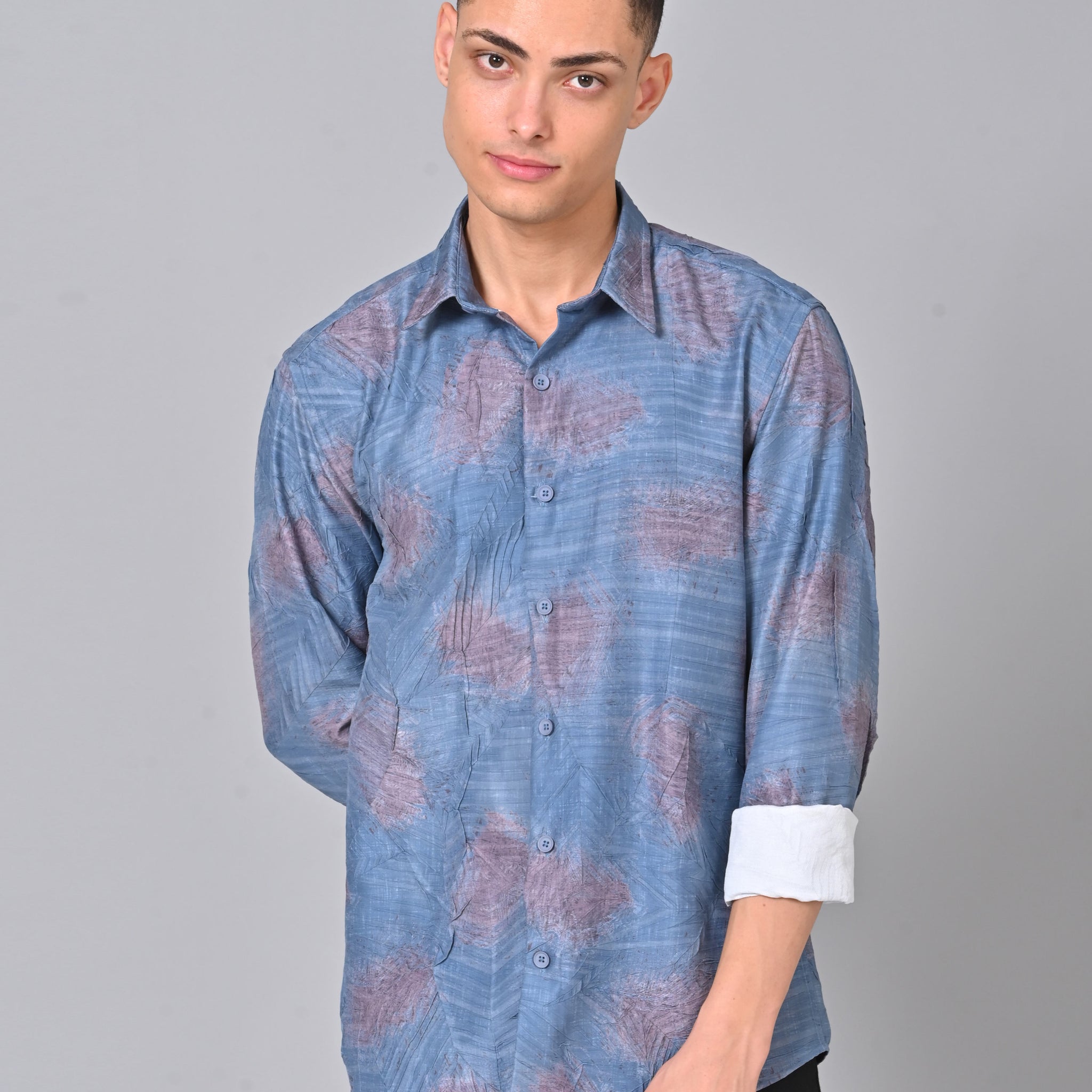 Men's Blue Tencel Shirt