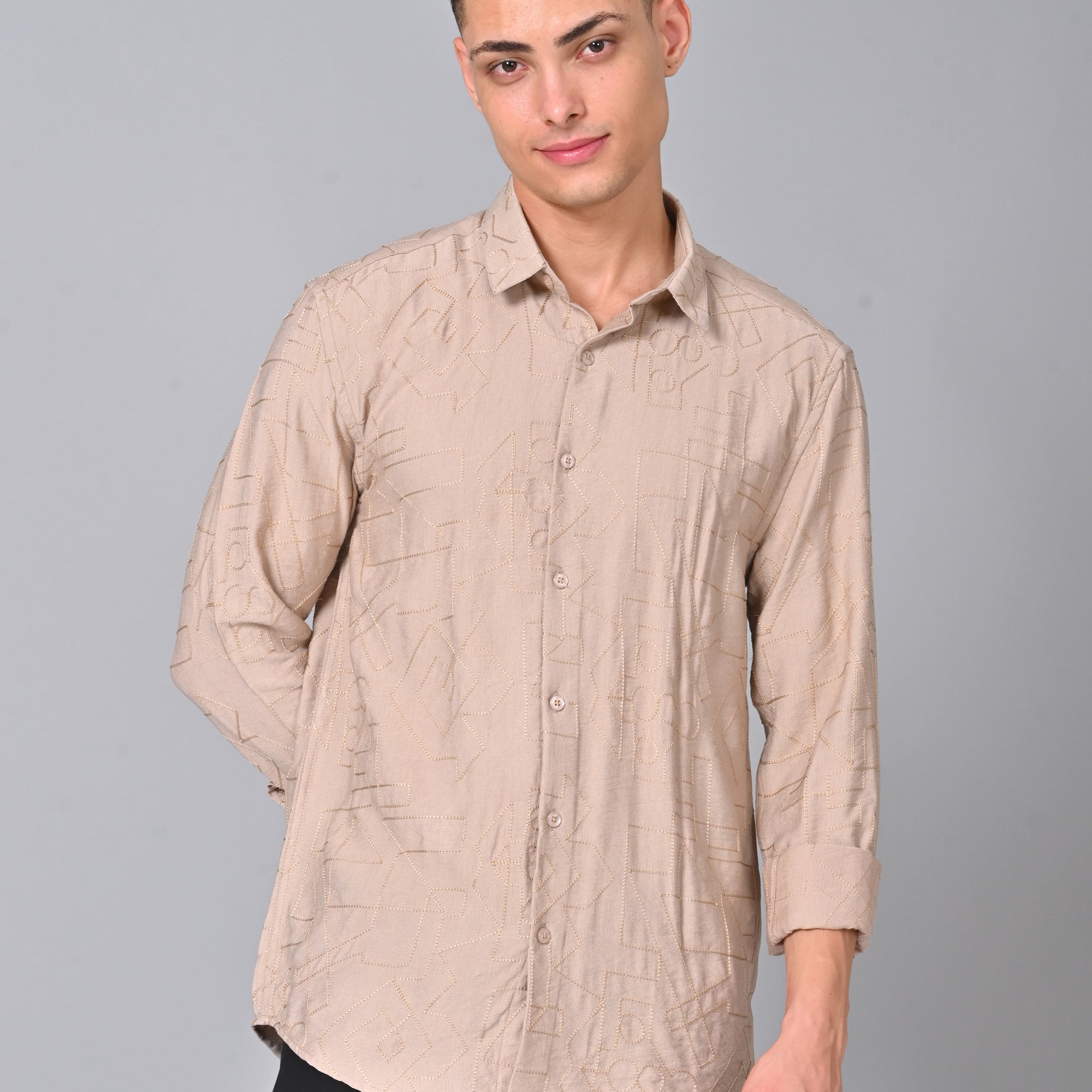 Men's Embroidered Sandal Shirt