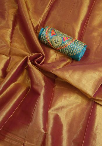 Double Shade Colour Satin Saree