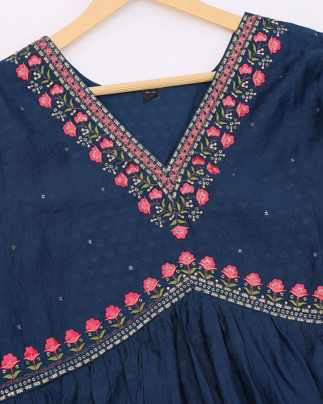 Navy Blue Colour Top & Palazzo Set