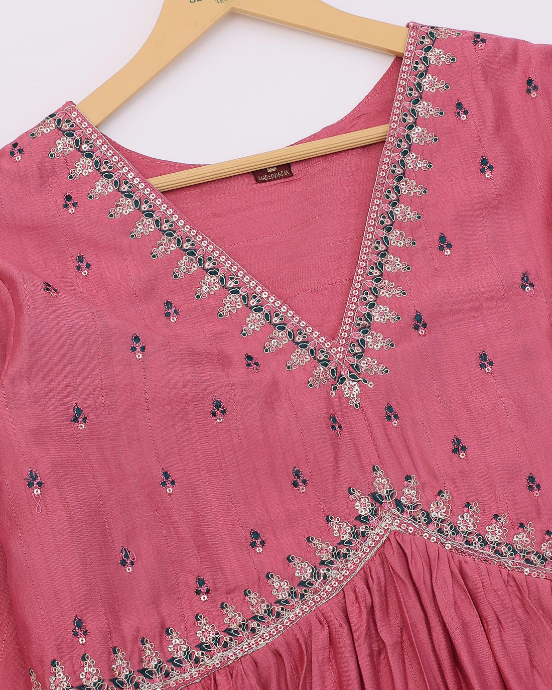 Pink Colour Top & Palazzo Set