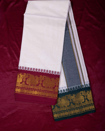 White Colour Cotton Dhoti