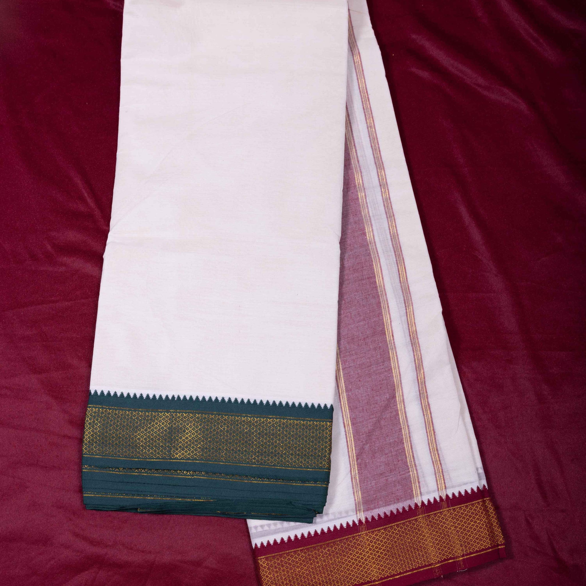 White Colour Cotton Dhoti