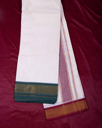 White Colour Cotton Dhoti