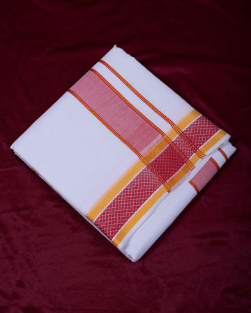 White Colour Cotton Dhoti