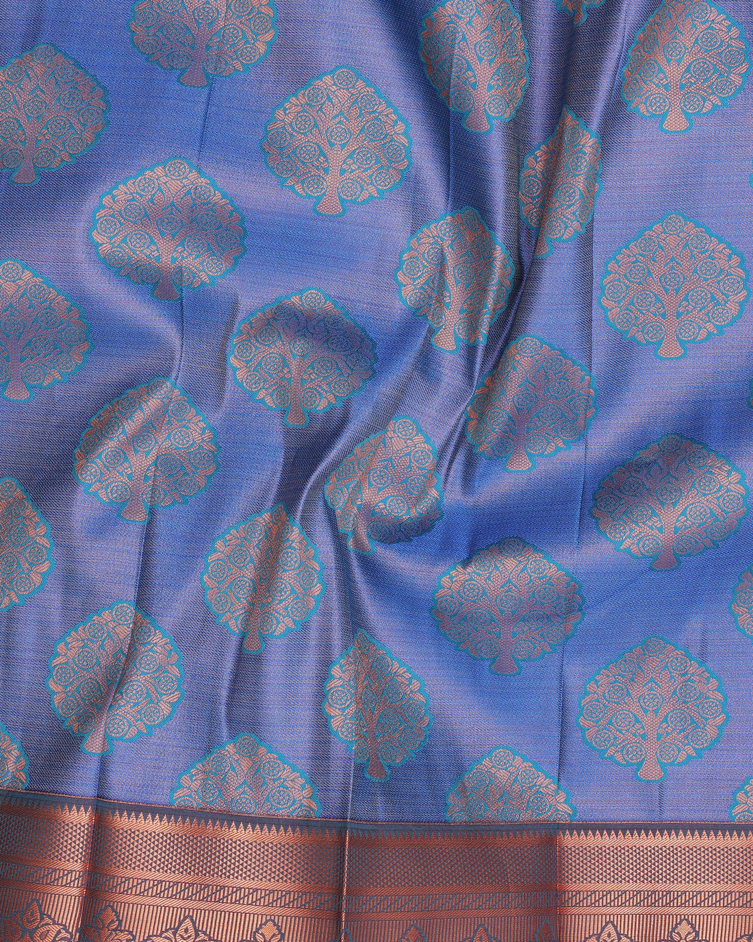 Blue Colour Copper Zari Aparna Saree