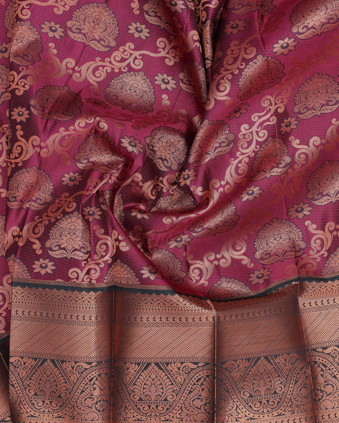 Purple Colour Copper Zari Aparna Saree