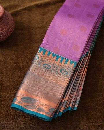 Purple Colour Copper Zari Aparna Saree