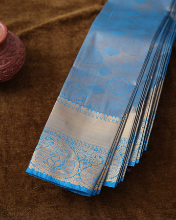 Blue Colour Gold Zari Aparna Saree