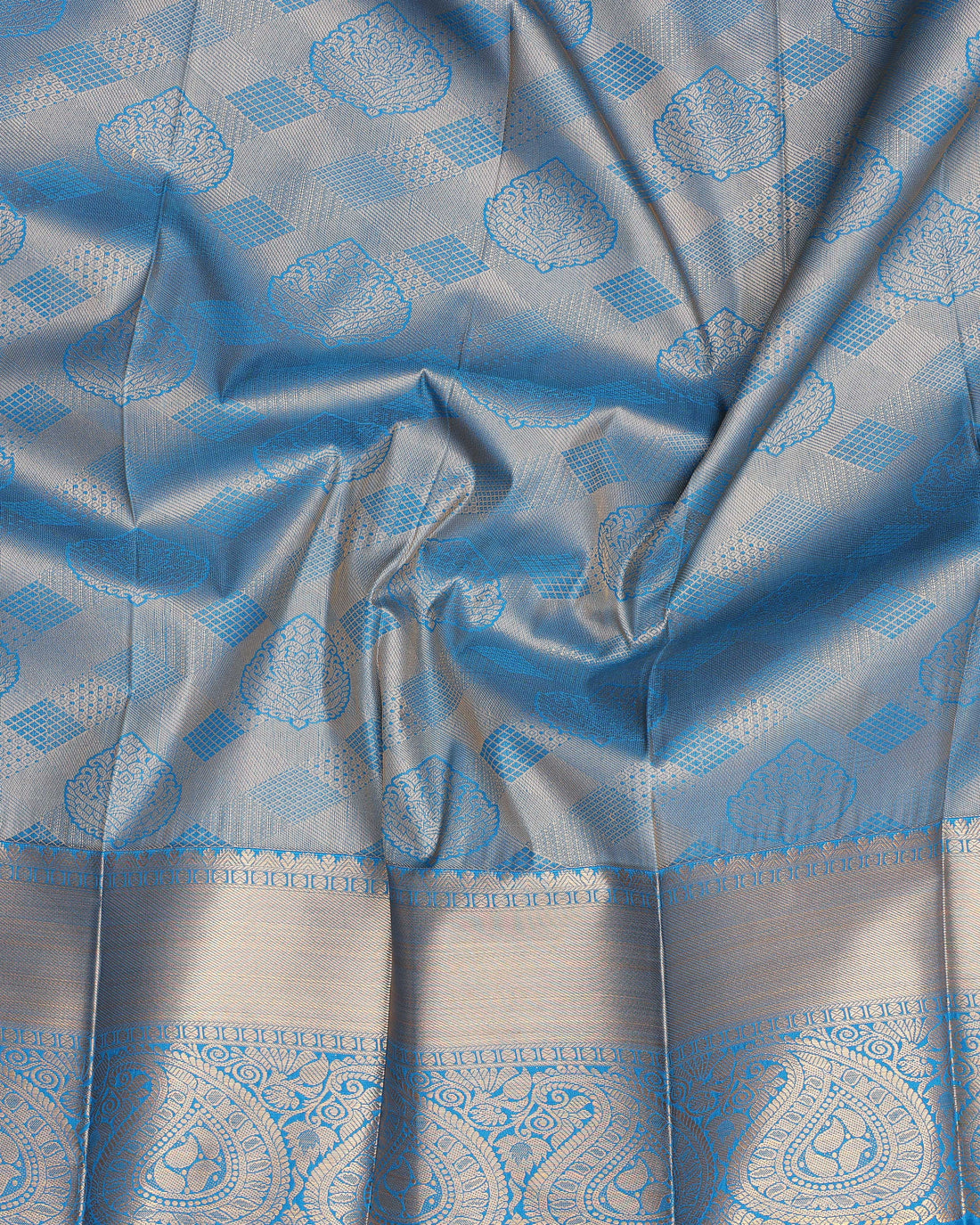 Blue Colour Gold Zari Aparna Saree