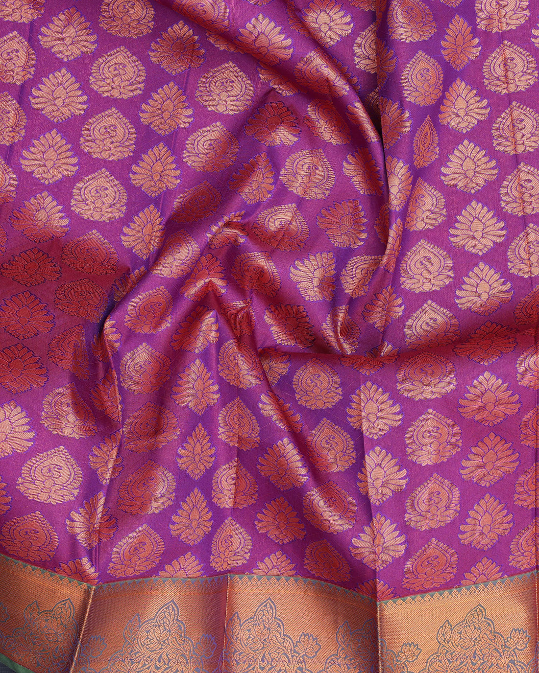 Purple Colour Copper Zari Aparna Saree