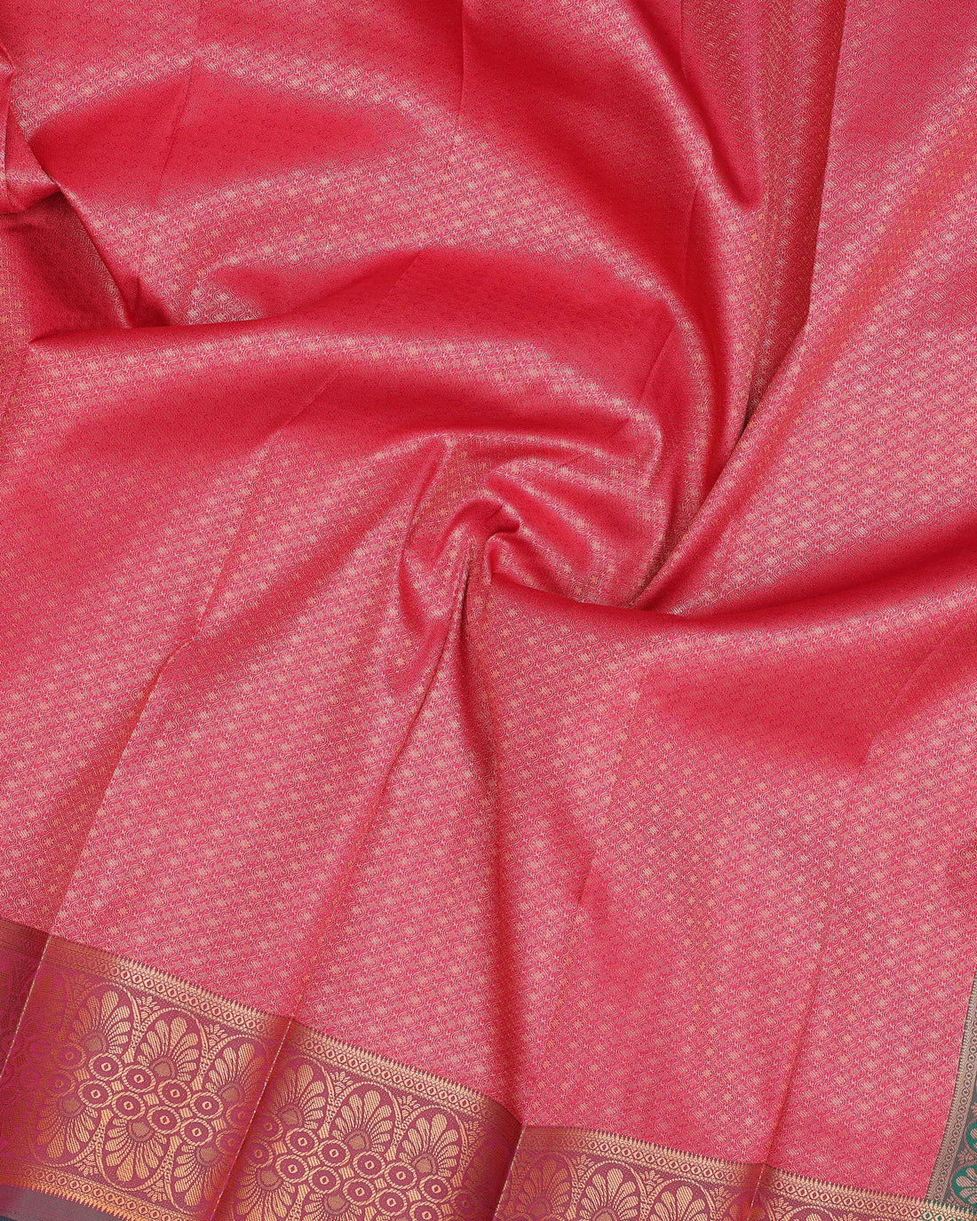 Pink Colour Copper Zari Aparna Saree