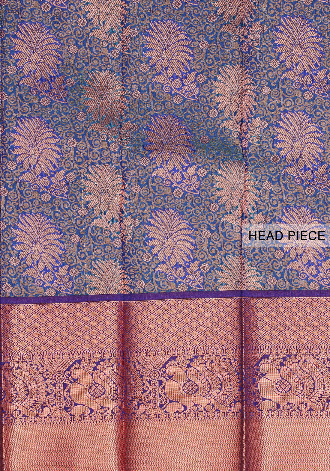 Blue Colour Copper Zari Aparna Saree