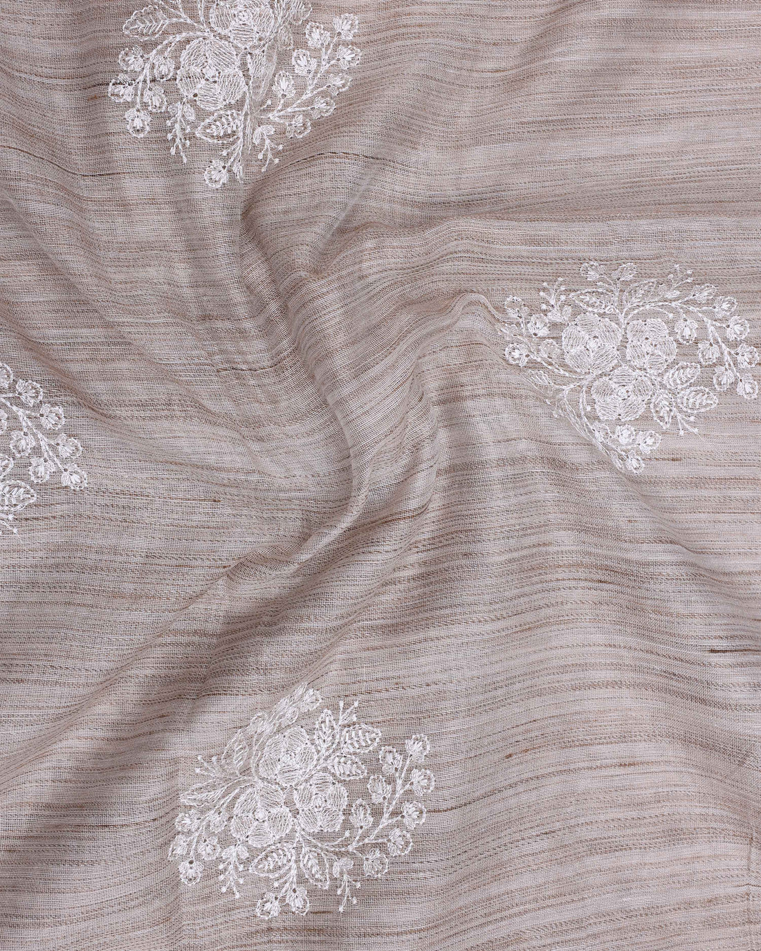 Grey Colour Printed Silk Cotton Saree