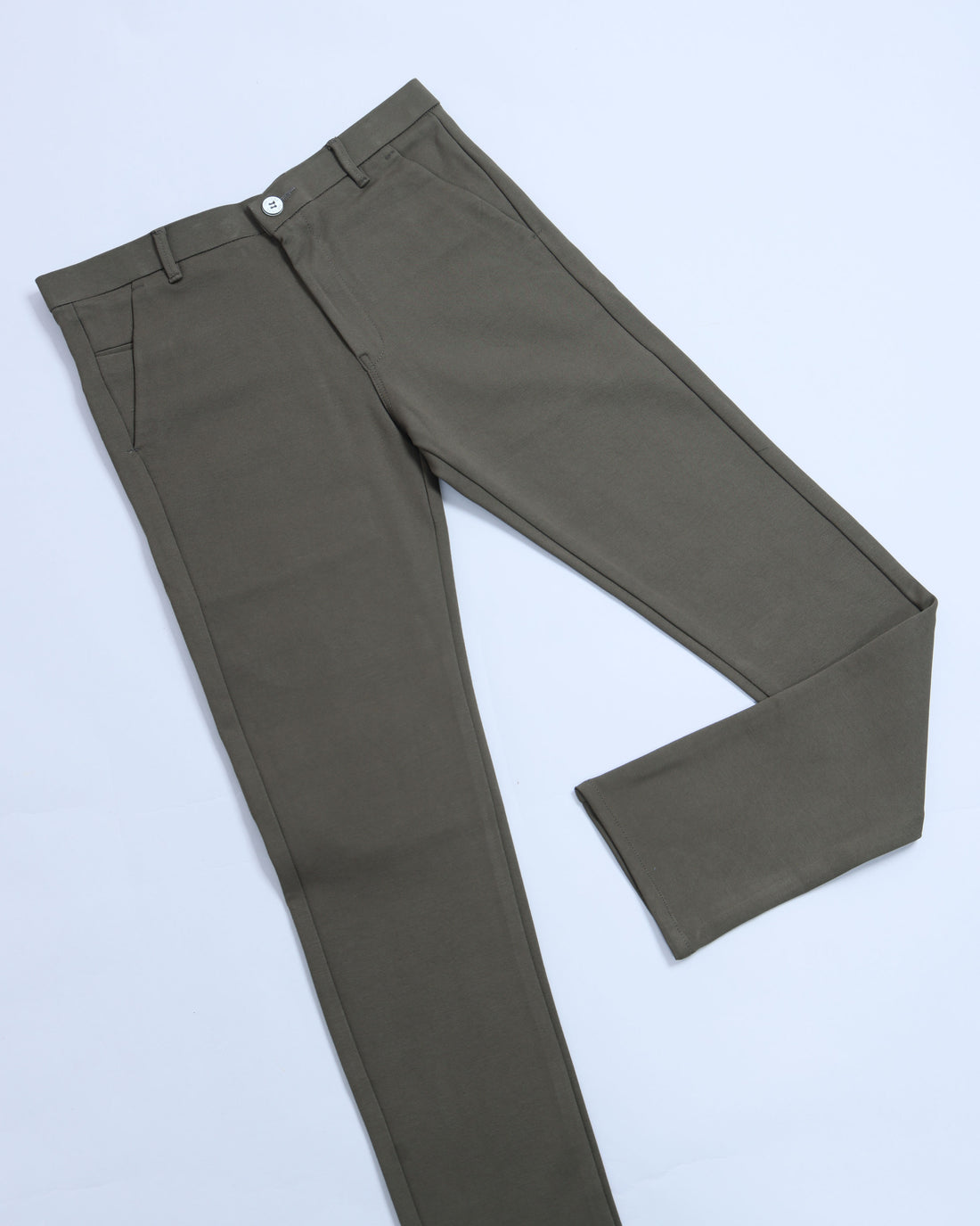 Mens regular fit olive green colour lycra pant