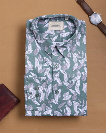 Nativebull green colour casual shirt