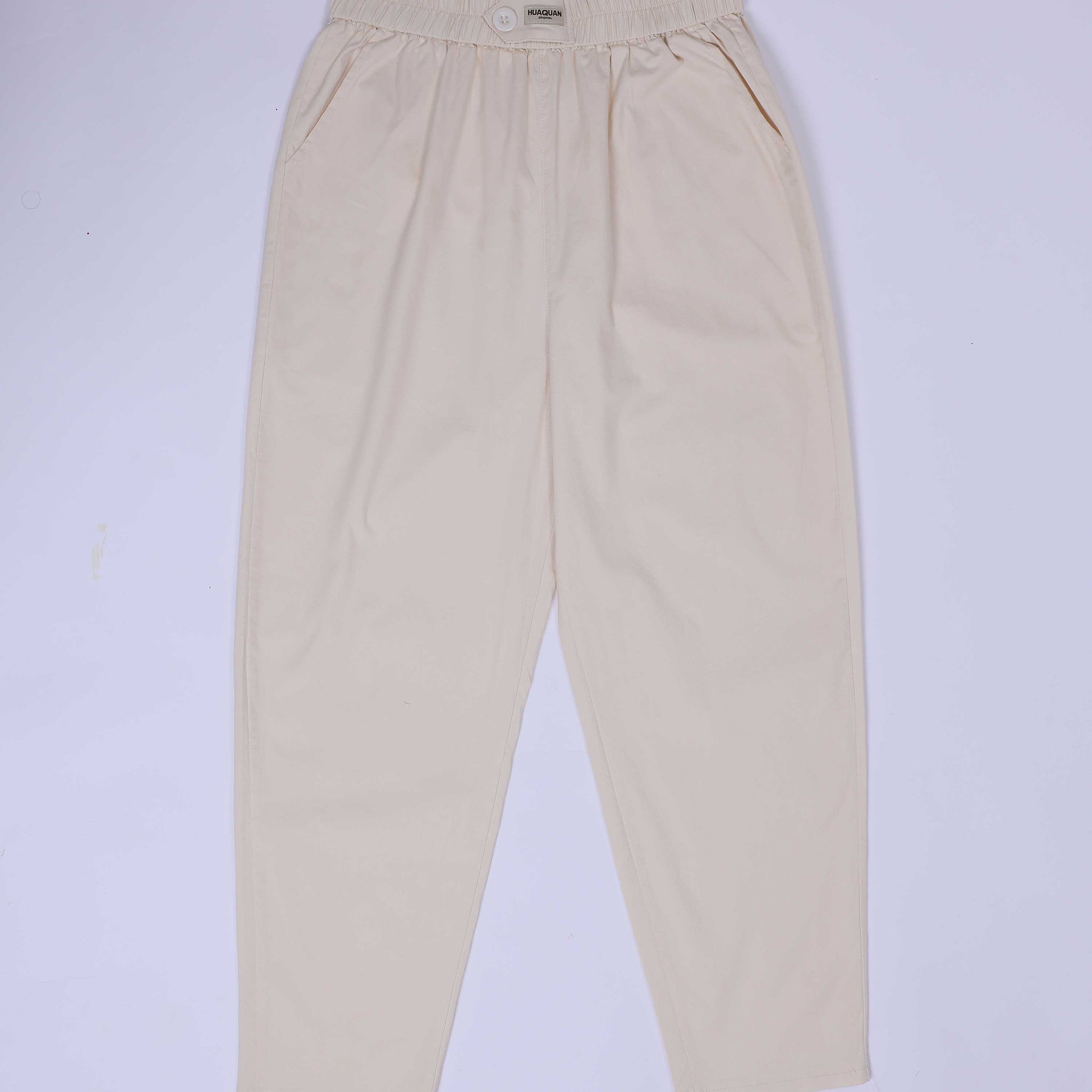 Women's Cream Colour Cotton Pant