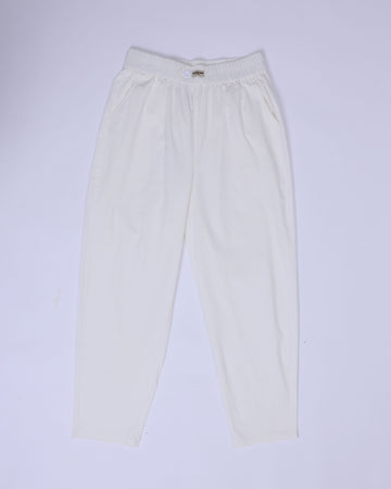 Women's White Colour Cotton Pant