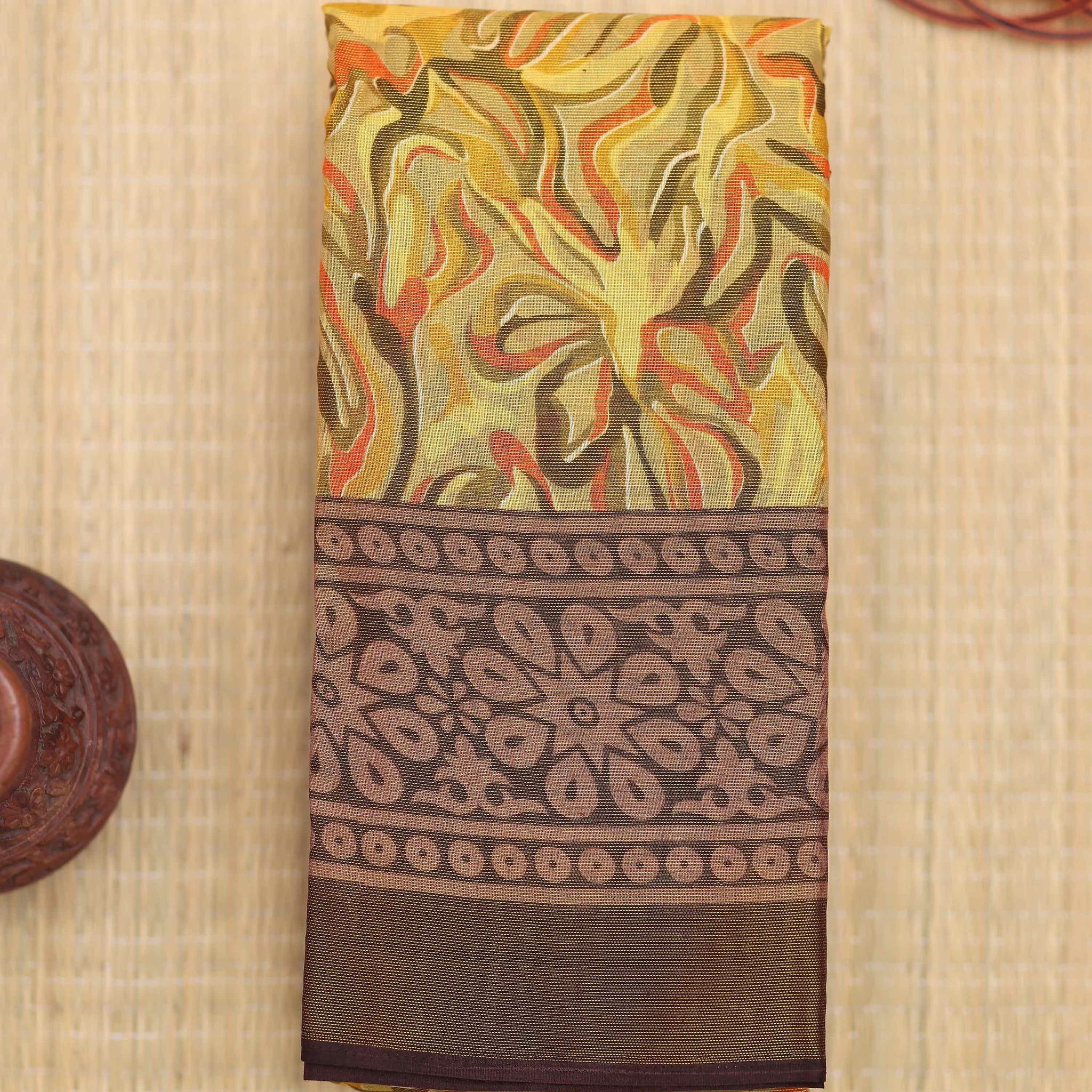 Multi colour brasso saree