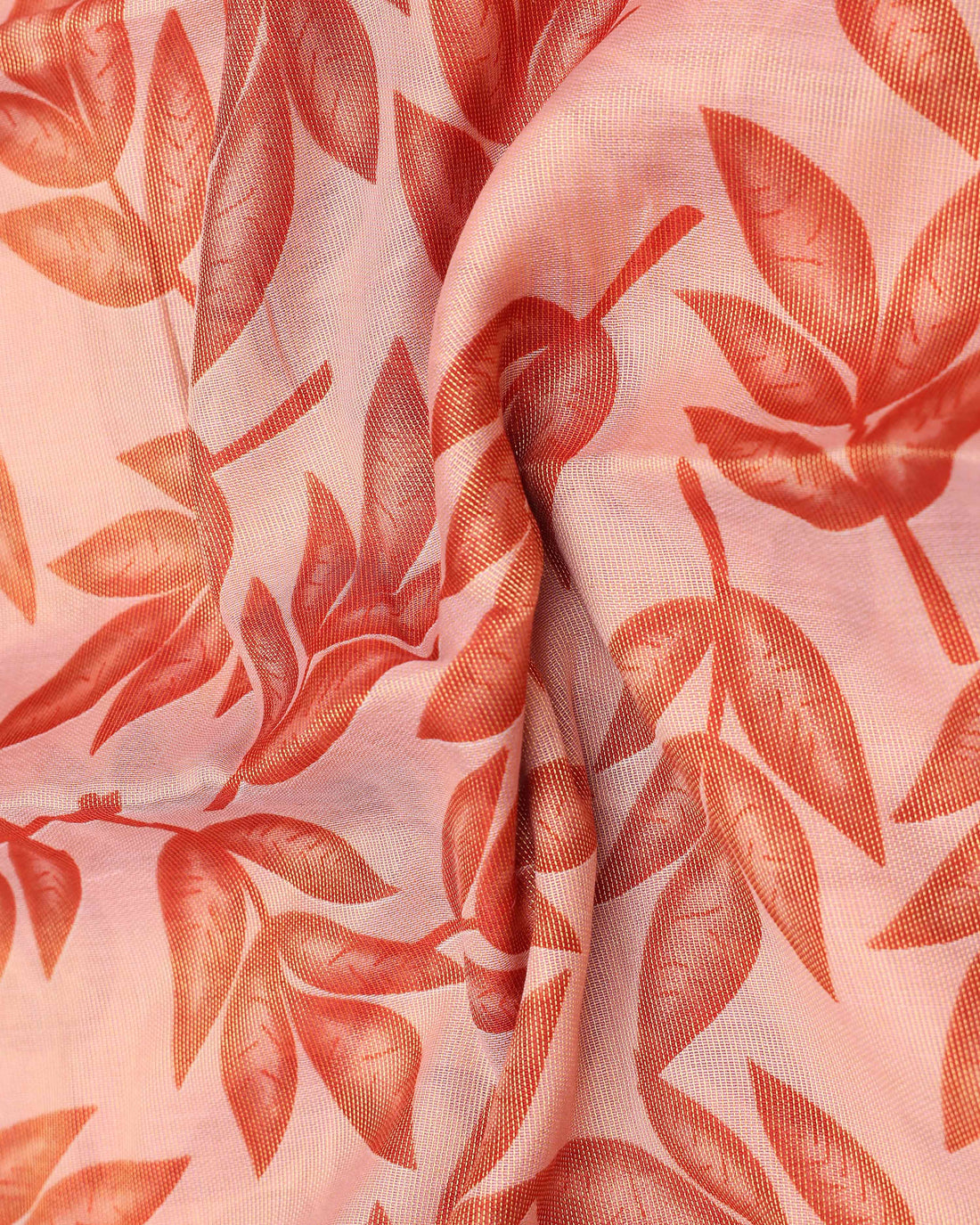 Pink colour Printed brasso saree