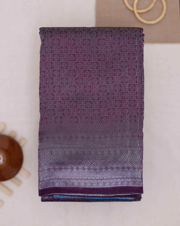 Purple color lichi silk saree