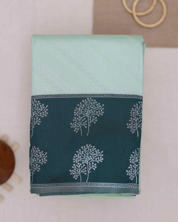 Green color lichi silk saree