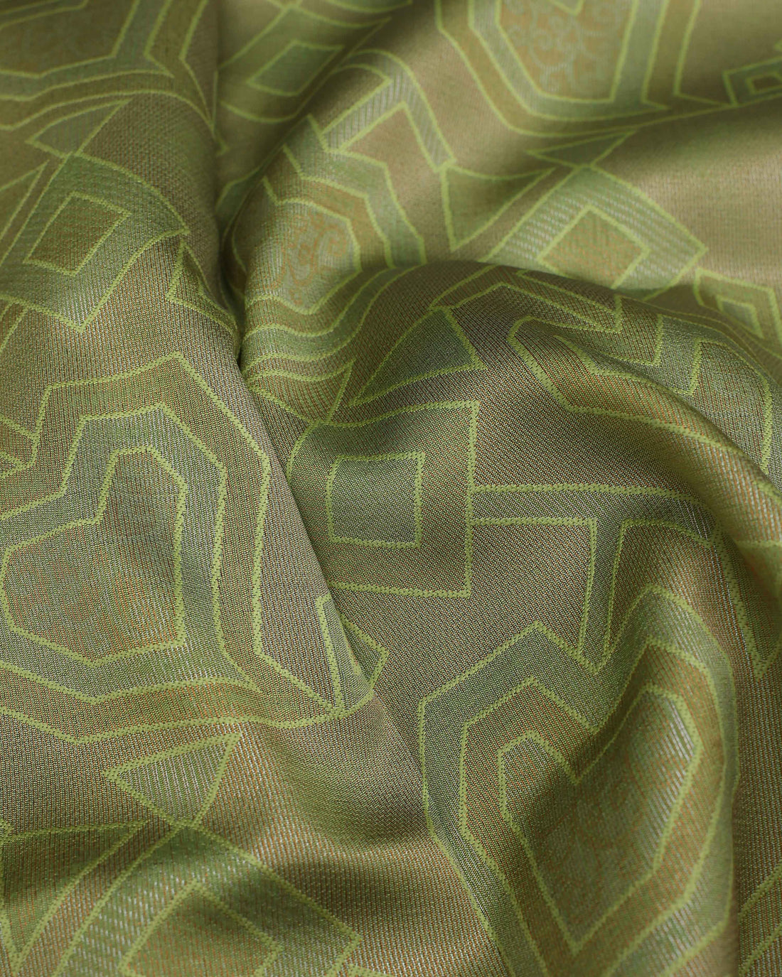 Green color lichi silk saree