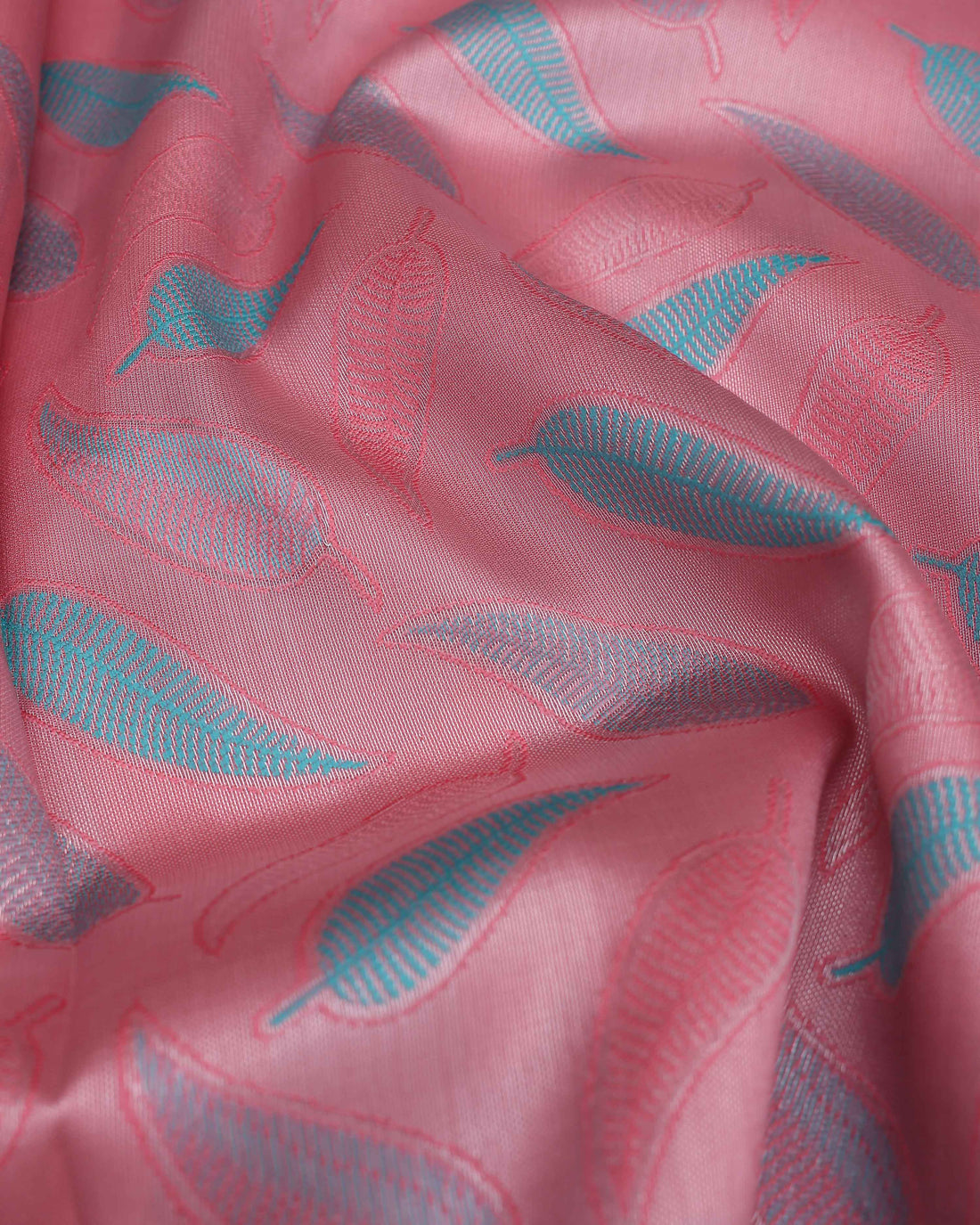 Pink color lichi silk saree