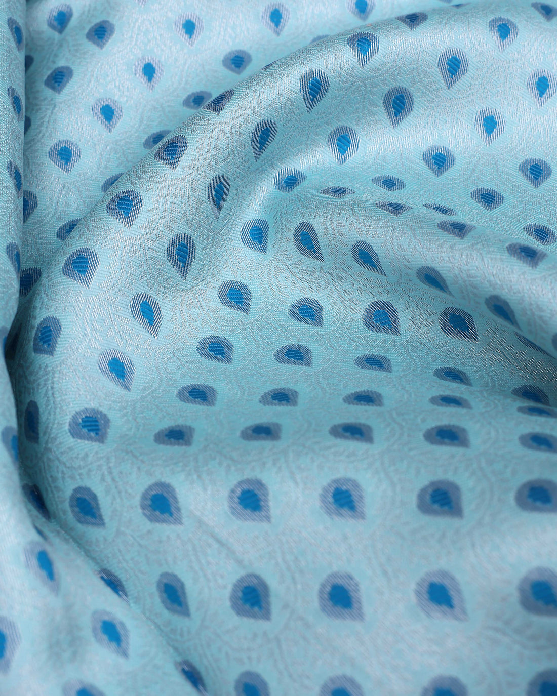 Blue color lichi silk saree