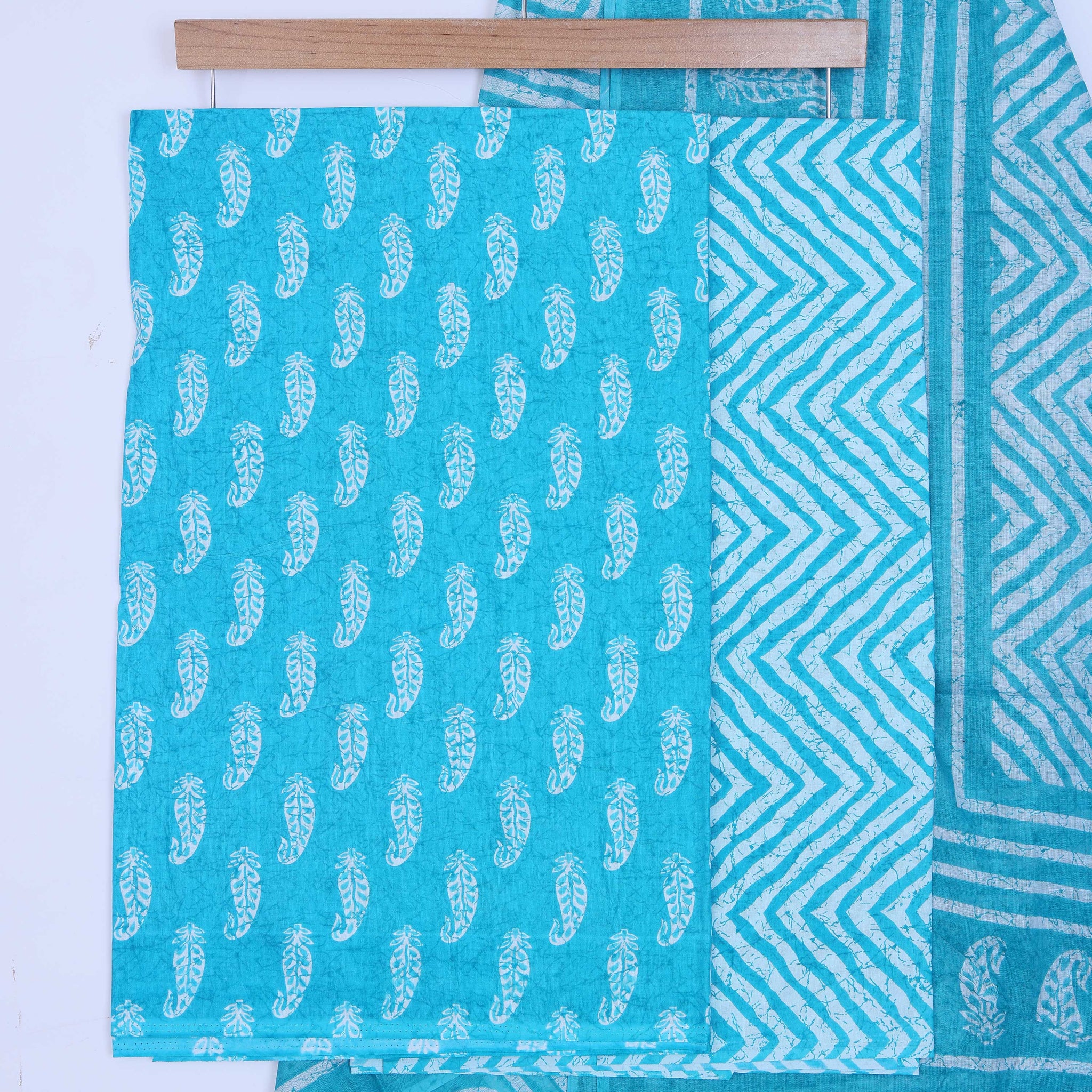 Sky Blue Unstitched Salwar Material