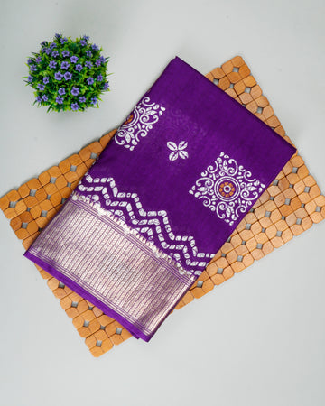 Violet Color Dola Saree - DO70