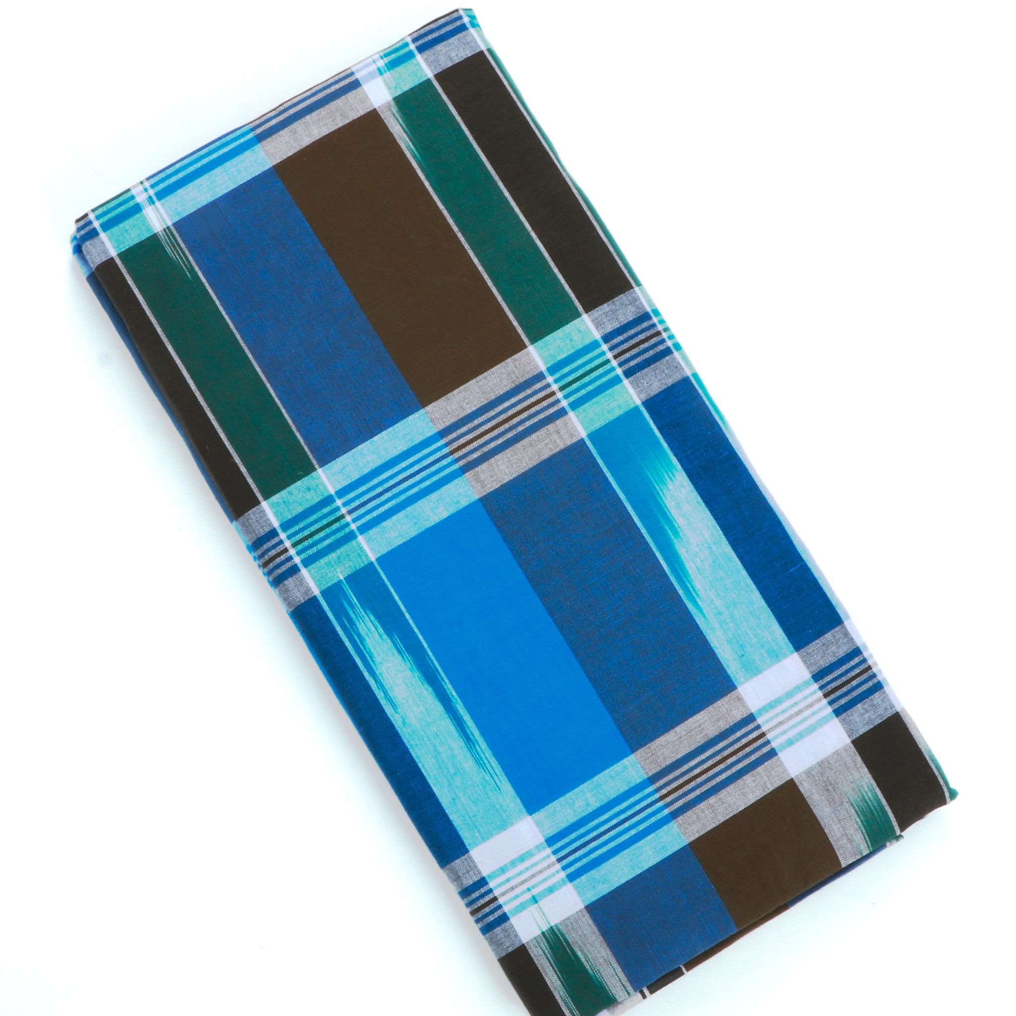 999 Brand Blue Checkered 2.10 m Stitched Lungi