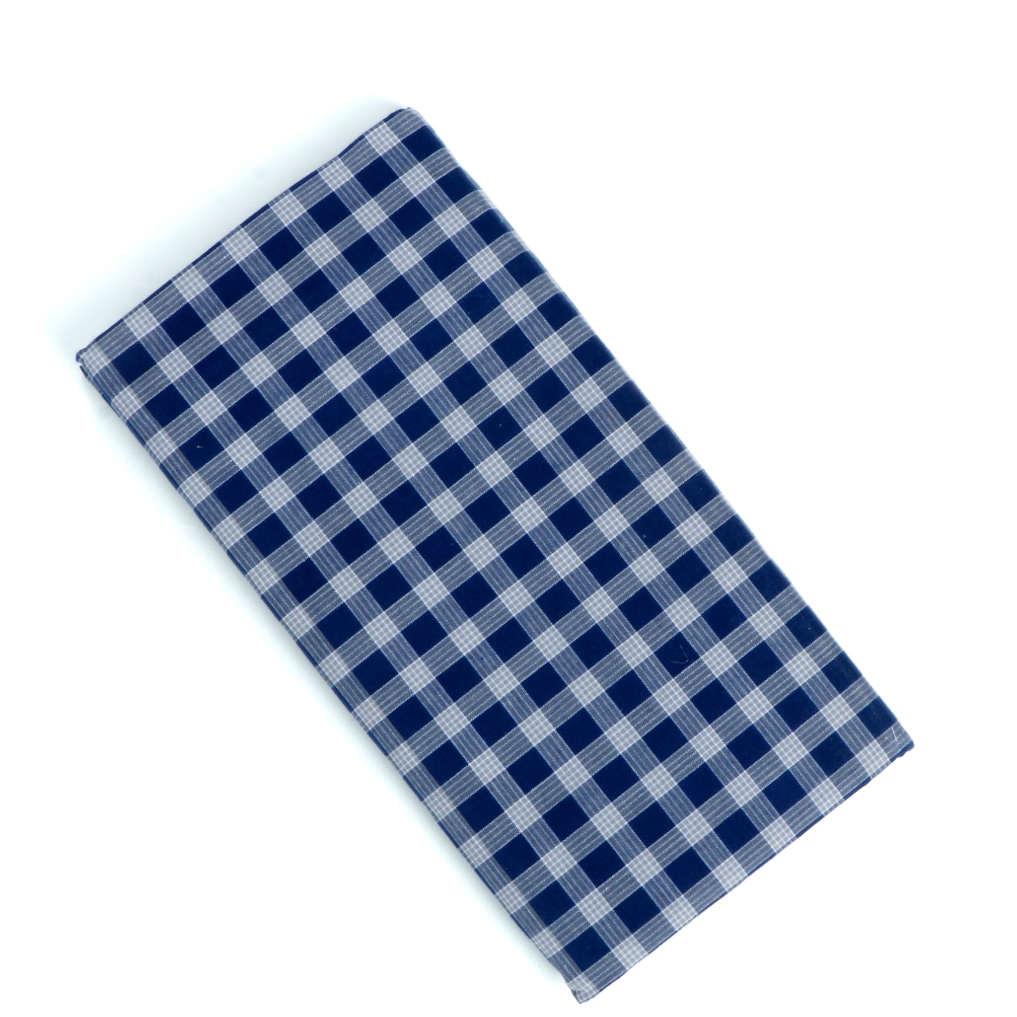 Sangu Brand Blue Checkered 2.10 m Stitched Lungi