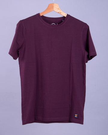 Nativebull Maroon Color Cotton Half Sleeve Round Neck T Shirt