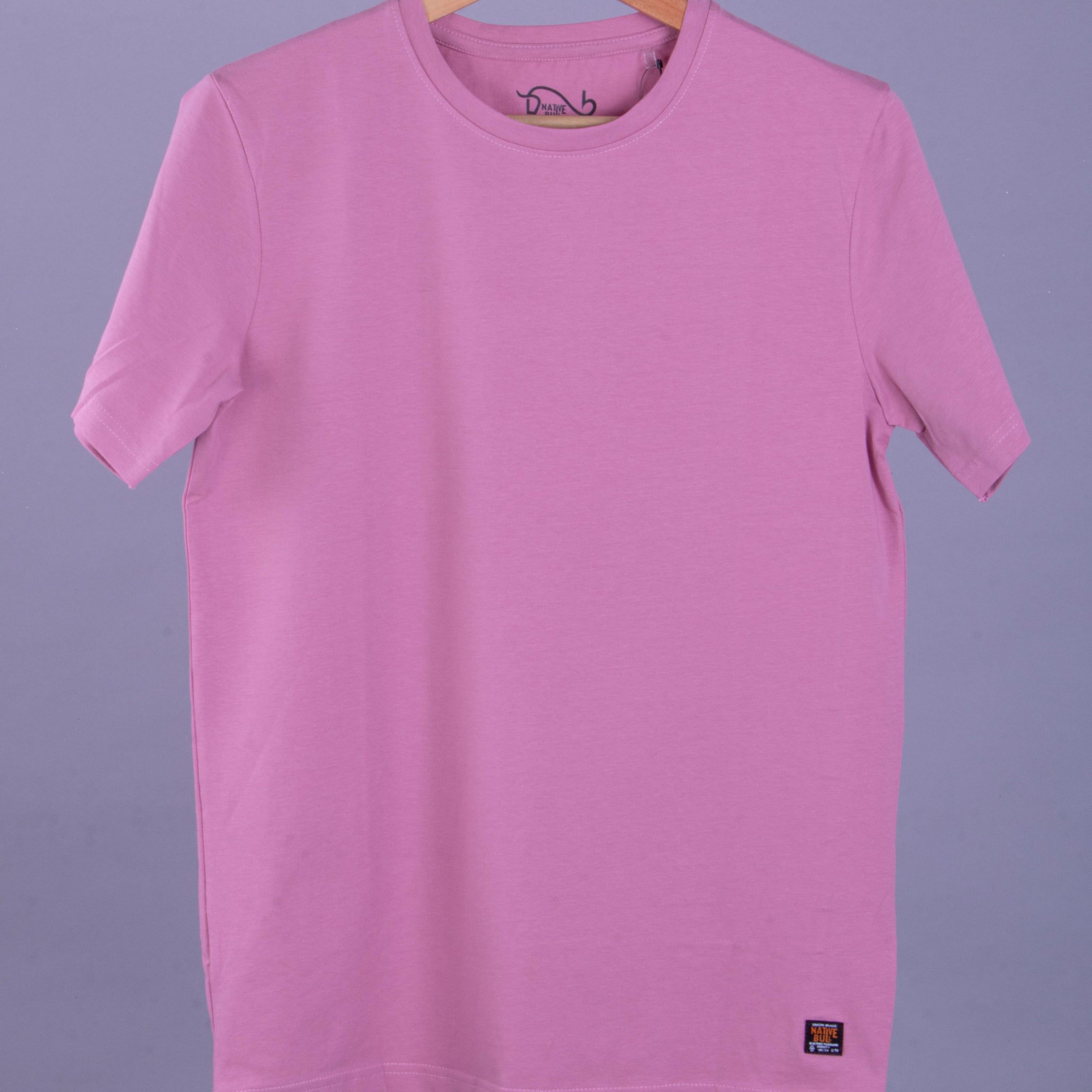 Nativebull Pink Color Cotton Half Sleeve Round Neck T Shirt