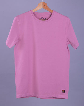 Nativebull Pink Color Cotton Half Sleeve Round Neck T Shirt