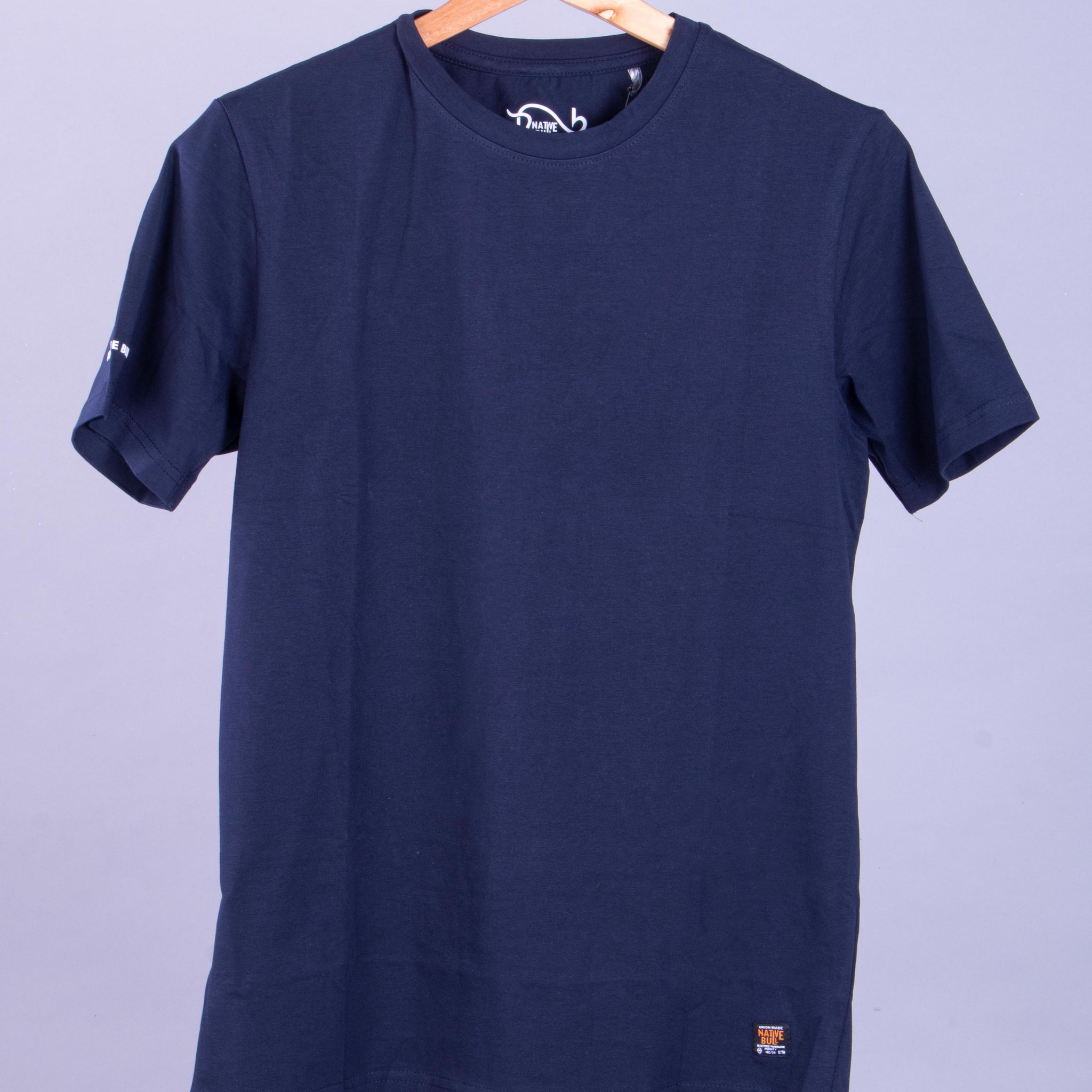 Nativebull Navy Blue Color Cotton Half Sleeve Round Neck T Shirt