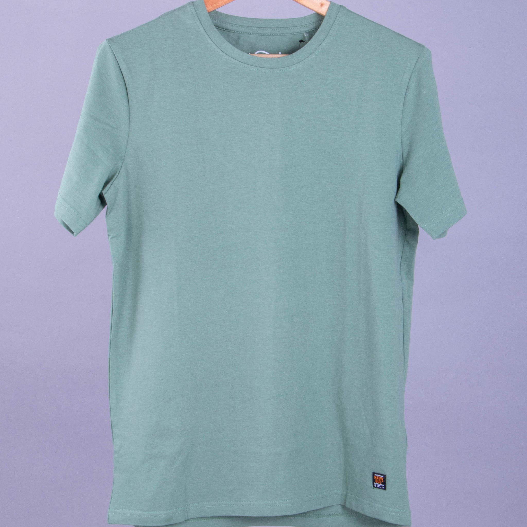 Nativebull Pista Green Color Cotton Half Sleeve Round Neck T Shirt