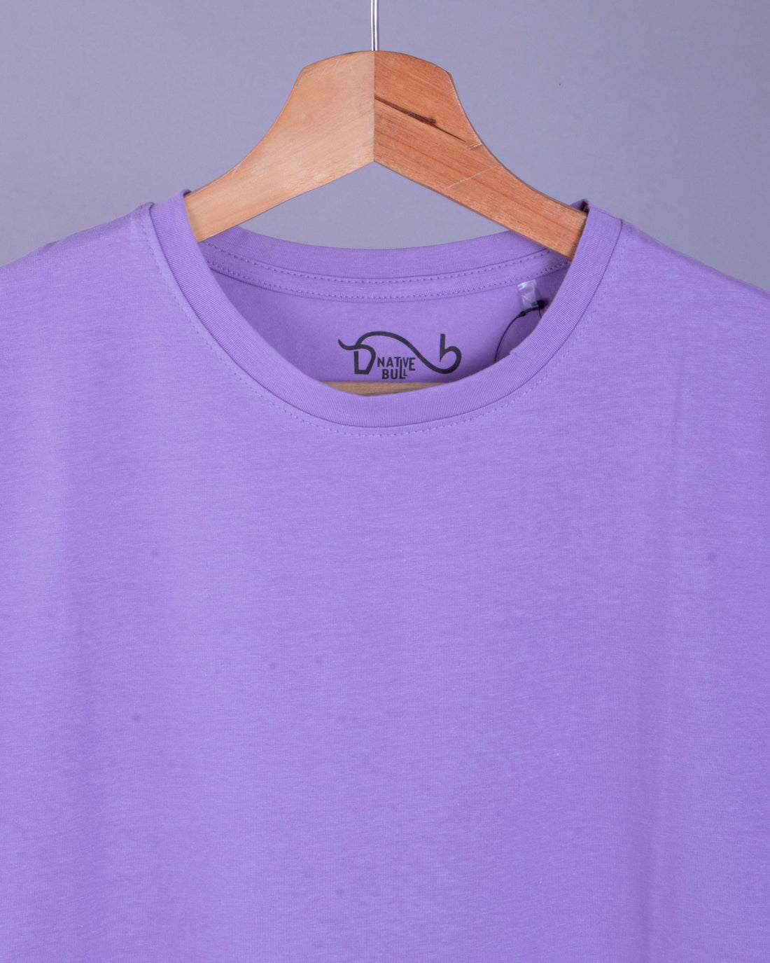 Nativebull Lavender Color Cotton Half Sleeve Round Neck T Shirt