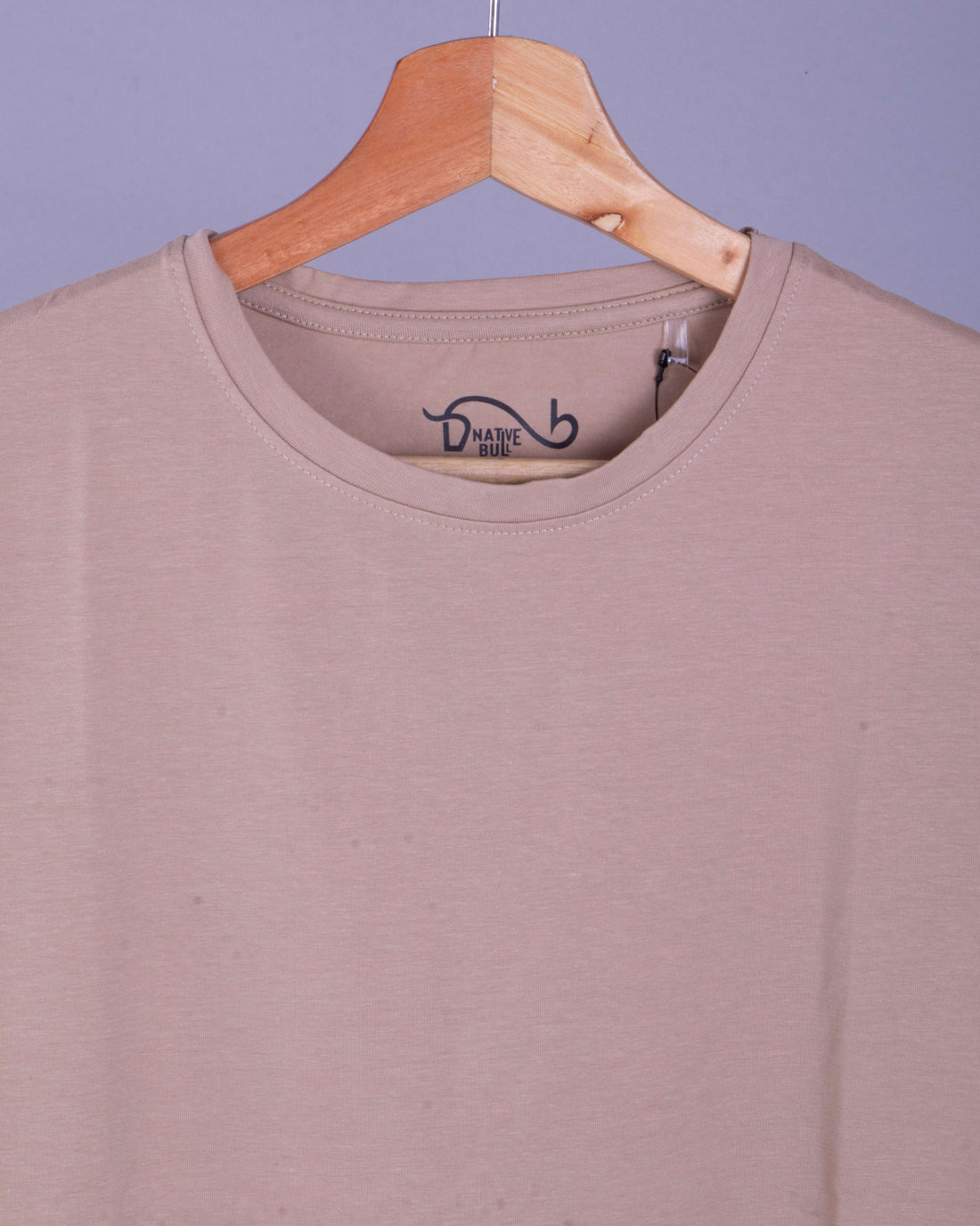 Nativebull Cream Color Cotton Half Sleeve Round Neck T Shirt