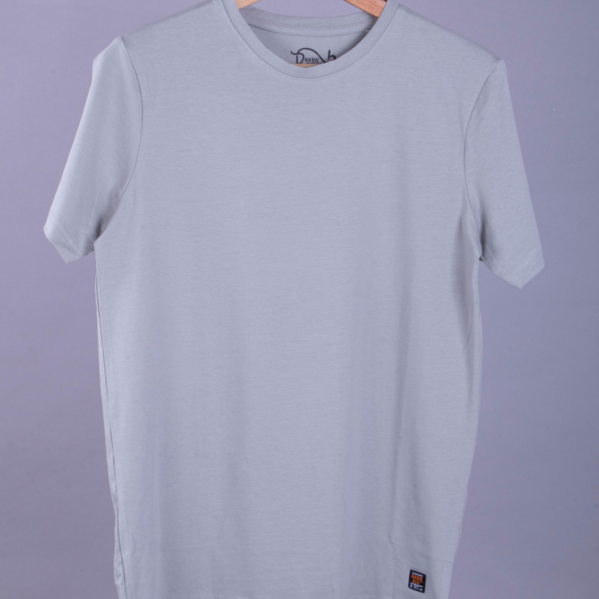 Nativebull Light Grey Color Cotton Half Sleeve Round Neck T Shirt