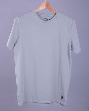 Nativebull Light Grey Color Cotton Half Sleeve Round Neck T Shirt