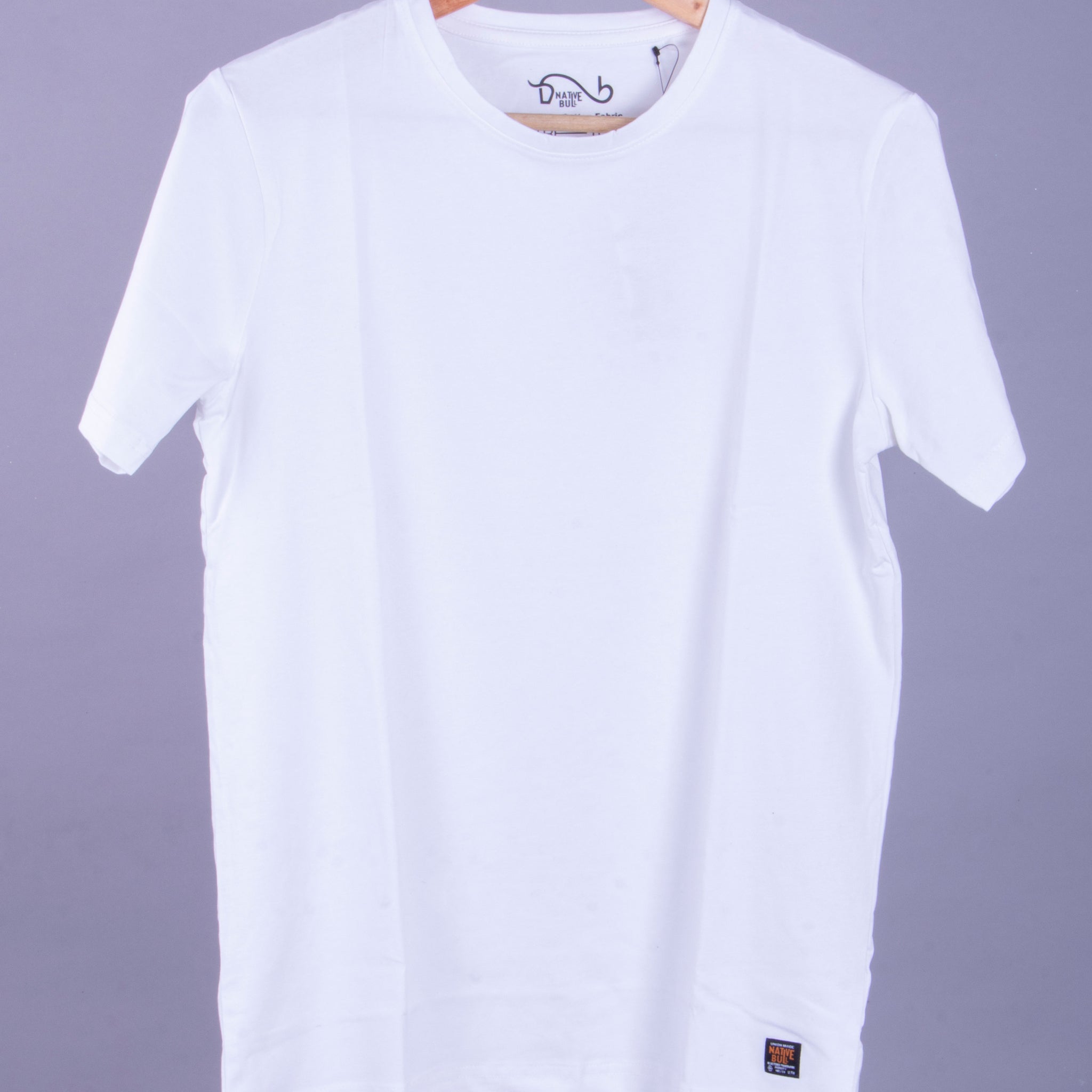 Nativebull White Color Cotton Half Sleeve Round Neck T Shirt