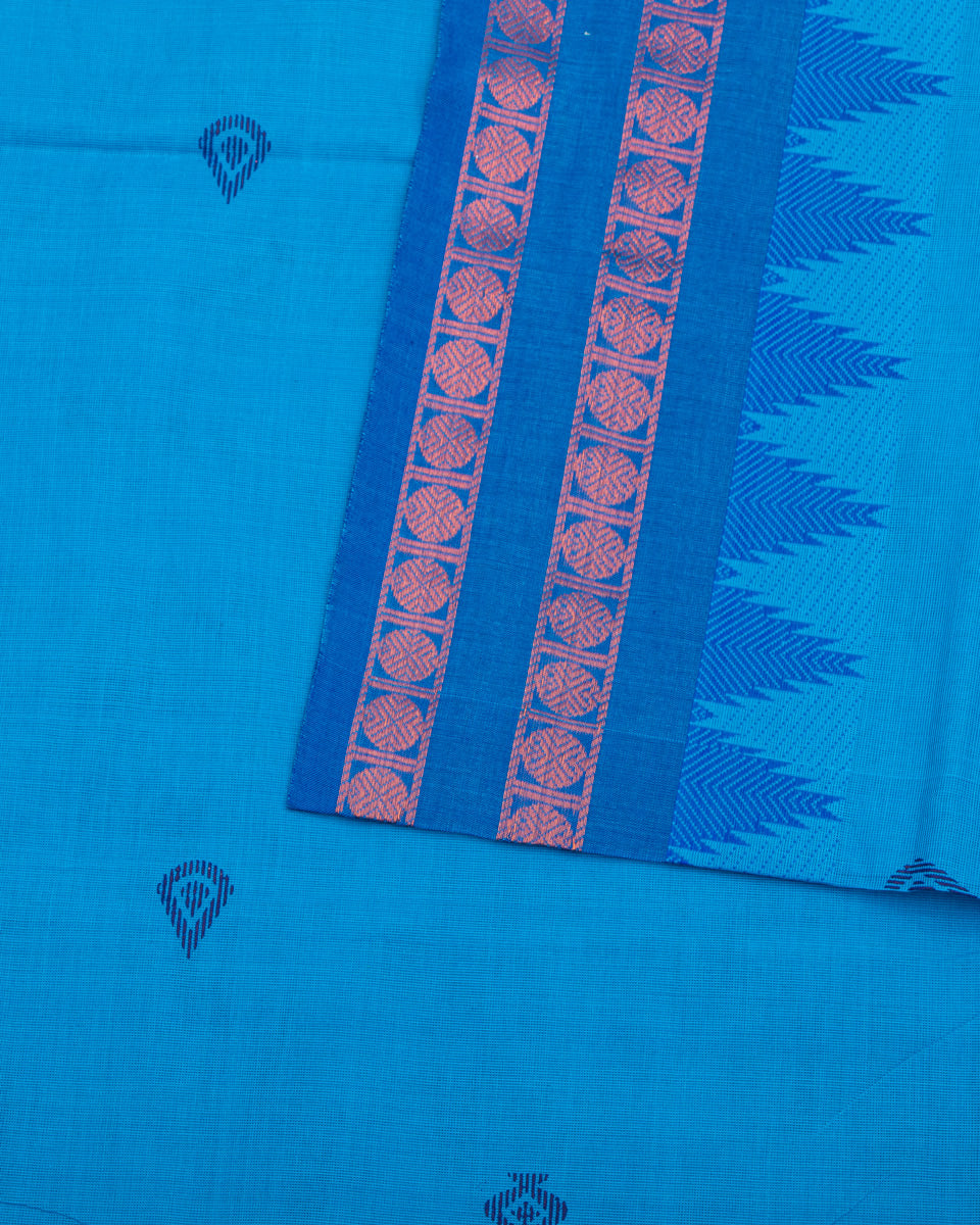 Blue Color Handloom Saree