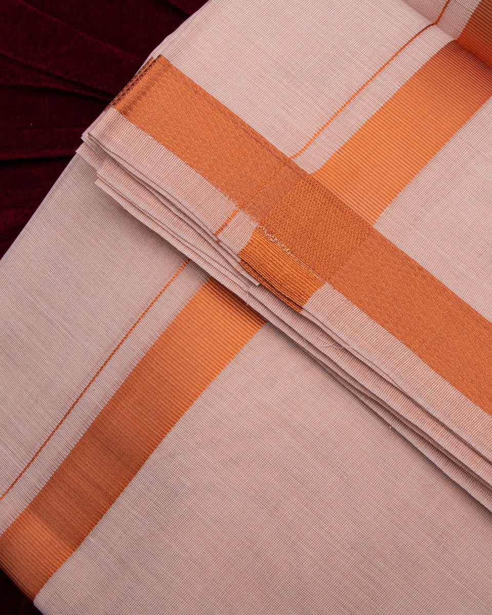 Alaya Copper Colour Cotton Dhoti