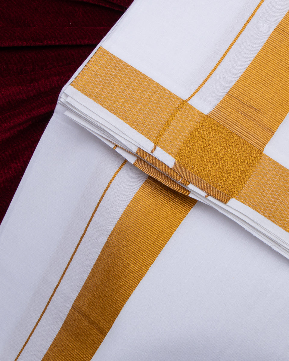 Alaya White Colour Cotton Dhoti