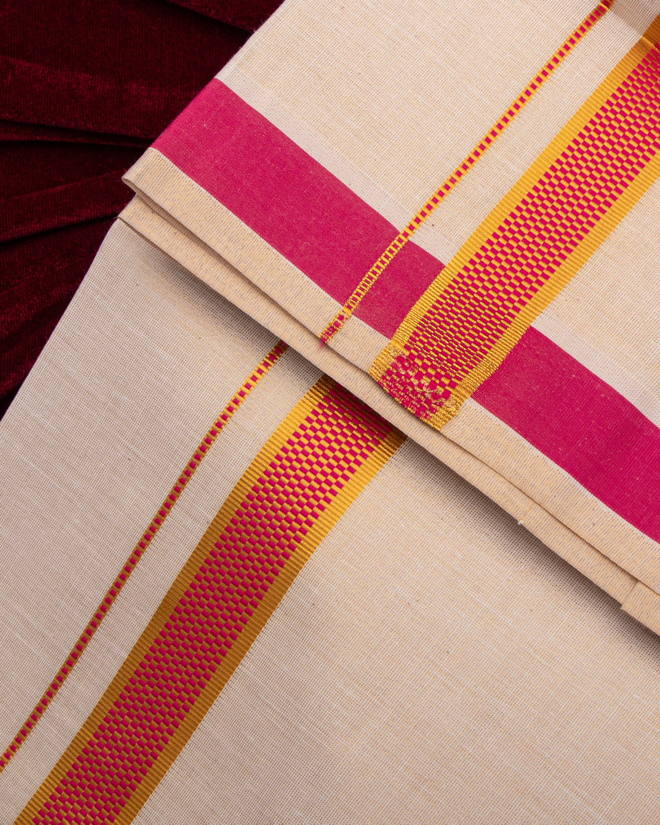 Alaya Gold Colour Cotton Dhoti