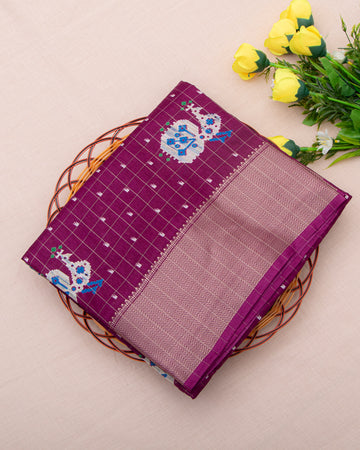 Purple Color Dola Saree - DO 129