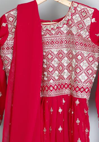 Magenta Colour Girls Salwar Readymade Set Online Shopping