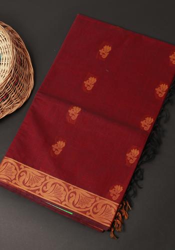 Maroon Colour Handloom Saree 3